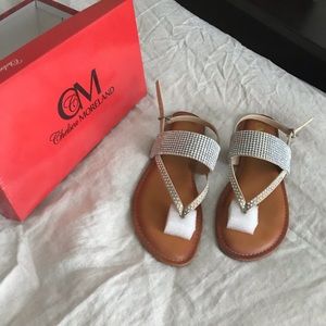 “Diamond” crusted jeweled sandals!